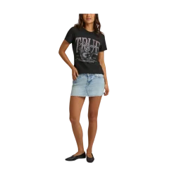 Online True Religion Sadie Mini Denim Skirt Flap - JLFL Freckle Wave_