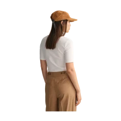 Outlet Gant Scoop Neck Top - White