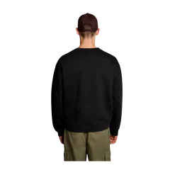 Sale Lyle & Scott cript Heavyweight oopback Crew Neck weathirt - Jet Back