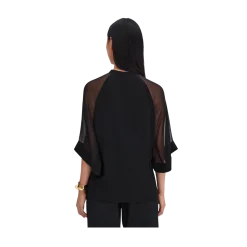 Filippa K Sheer Raglan Blouse - Black