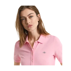 Discount Gant Shield Ss Pique Polo Dress - Geraniu Pink