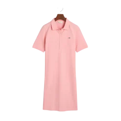 Discount Gant Shield Ss Pique Polo Dress - Geraniu Pink