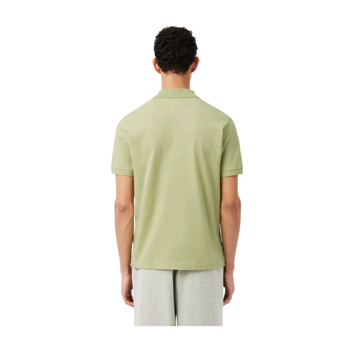 Outlet Lacoste Short Sleeved Ribbed Coll - Birch