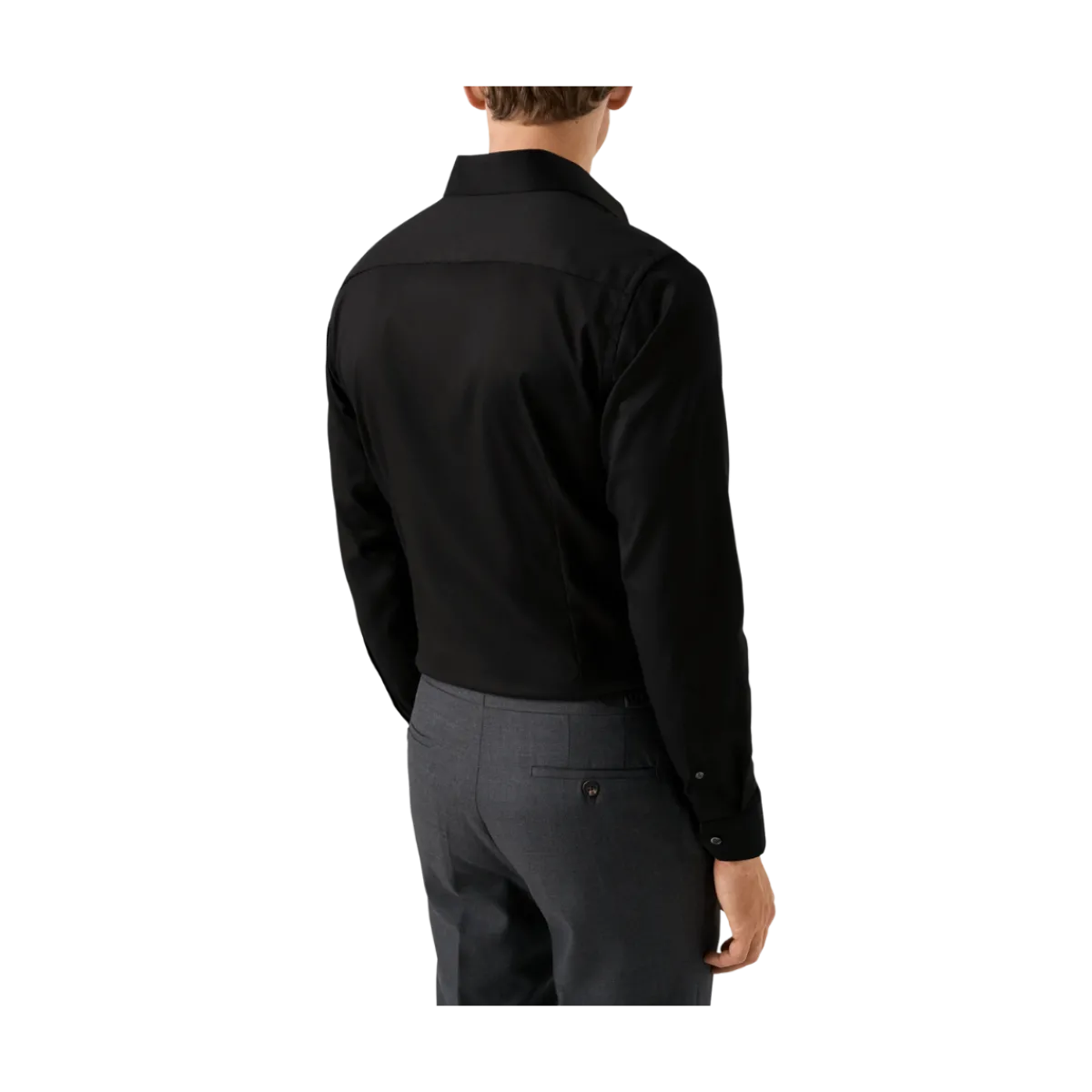 New Eton Signature Twill Shirt Cut Away Contemporary - Black