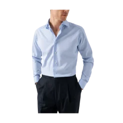 Clearance Eton Signature Twill Shirt Cut Away Contemporary - Light Blue