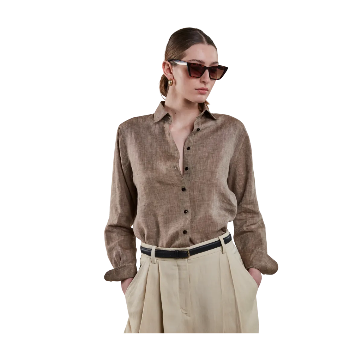 Hot Stenströms Siri shirt - Light Brown