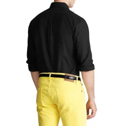 Discount Polo Ralph Lauren li Fit Garent-Dyed Oxford hirt - Black