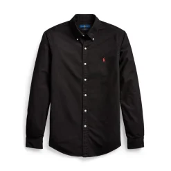 Discount Polo Ralph Lauren li Fit Garent-Dyed Oxford hirt - Black