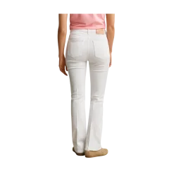 New Gant Slim Flare Monogram Jeans - Eggshell