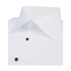 Sale Stenströms Slimline C56 Fly front open Pleats DR cuff - White