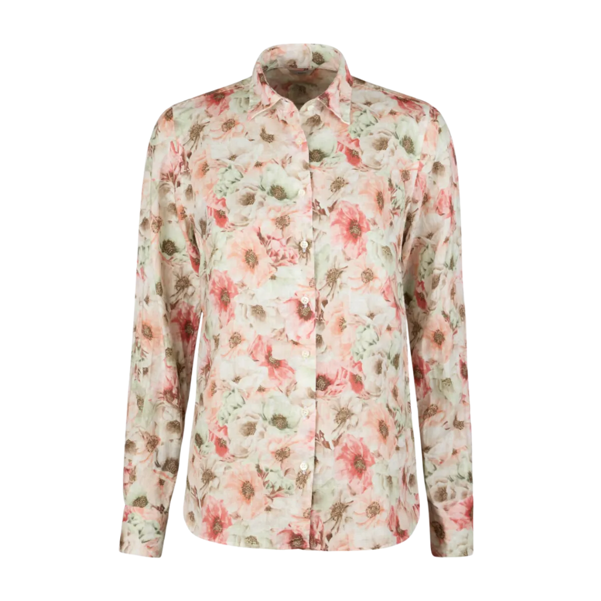 Best Stenströms Sofie Shirt - Light Orange Pattern