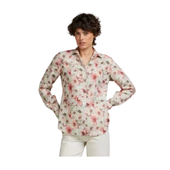 Best Stenströms Sofie Shirt - Light Orange Pattern