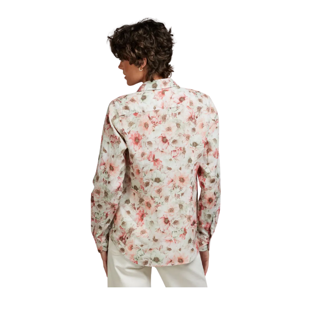 Best Stenströms Sofie Shirt - Light Orange Pattern