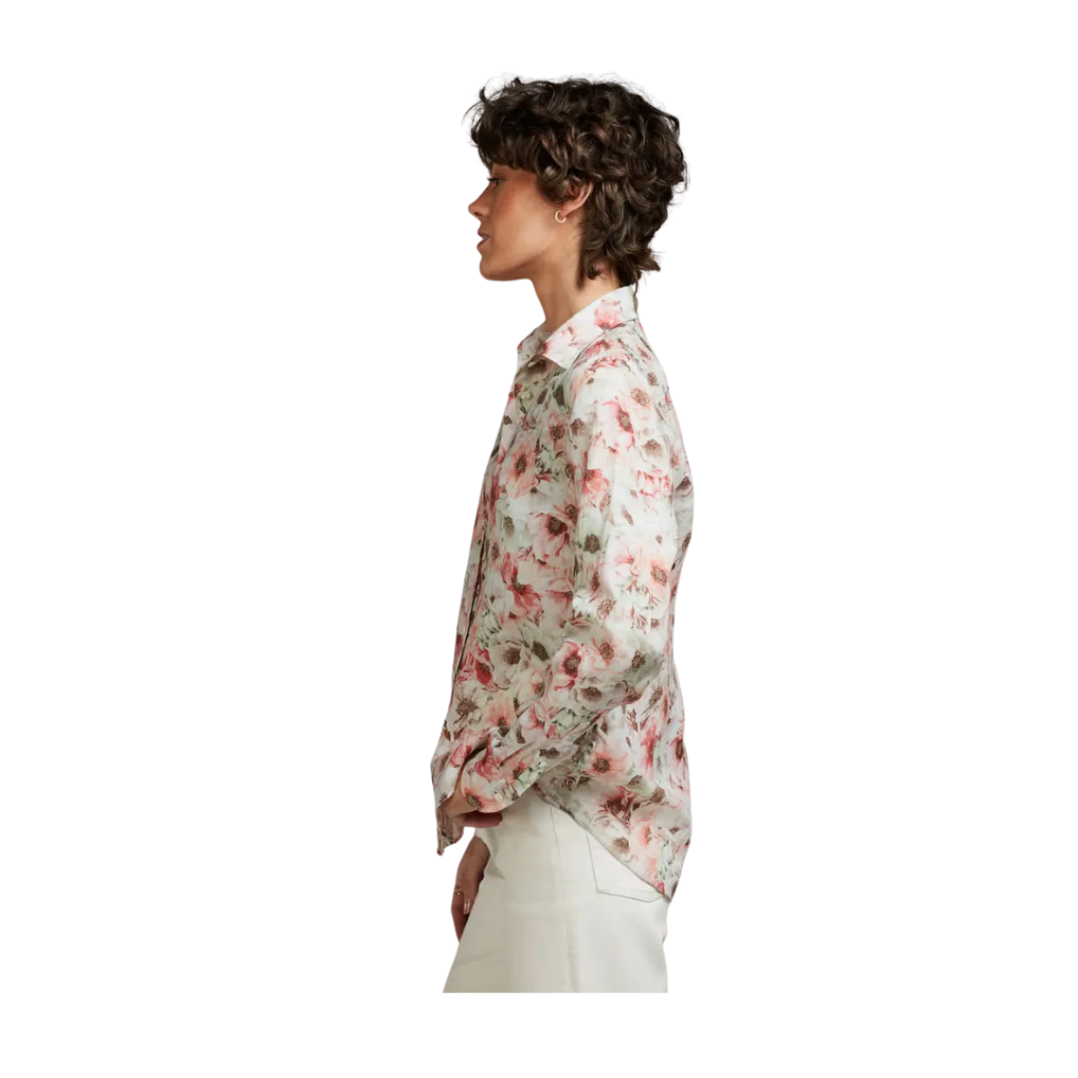 Best Stenströms Sofie Shirt - Light Orange Pattern