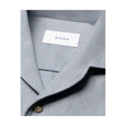 Online Eton Solid Flannel Shirt - Light Blue
