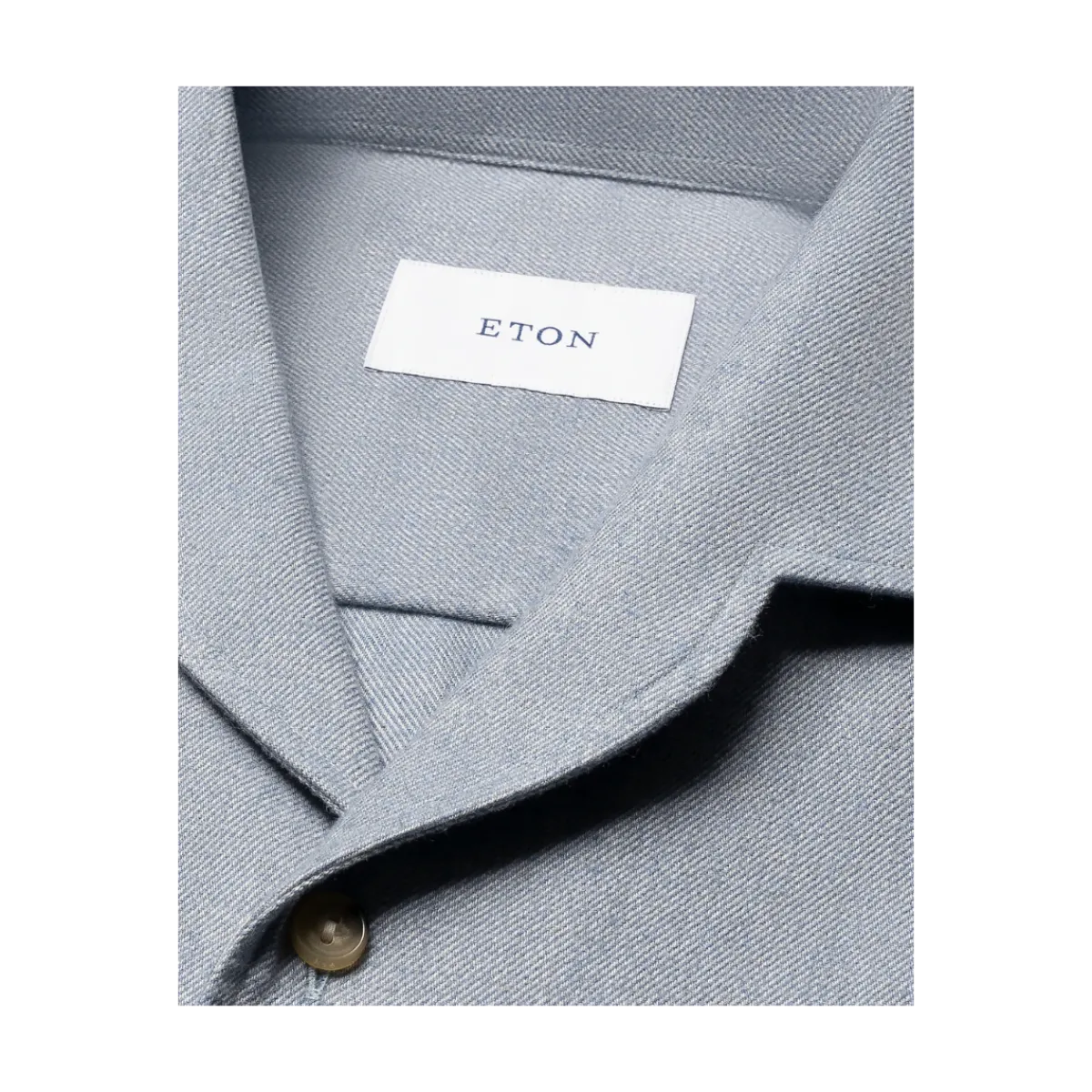 Online Eton Solid Flannel Shirt - Light Blue