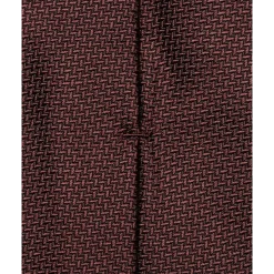 Clearance Eton Solid Woven Silk Tie - Red