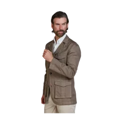 Outlet Hansen & Jacob orrento Linen Blend Jacket - Rutic Brown