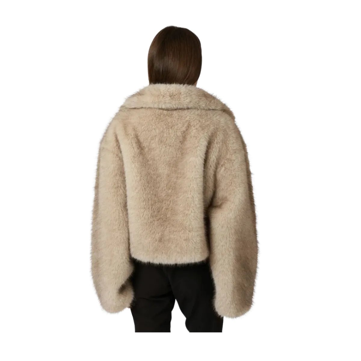 New Neo Noir Steff Faux Fur Jacket - Beige