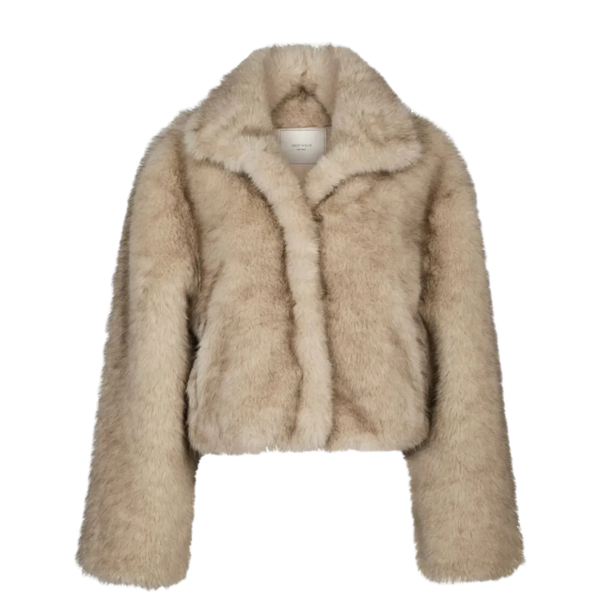 New Neo Noir Steff Faux Fur Jacket - Beige