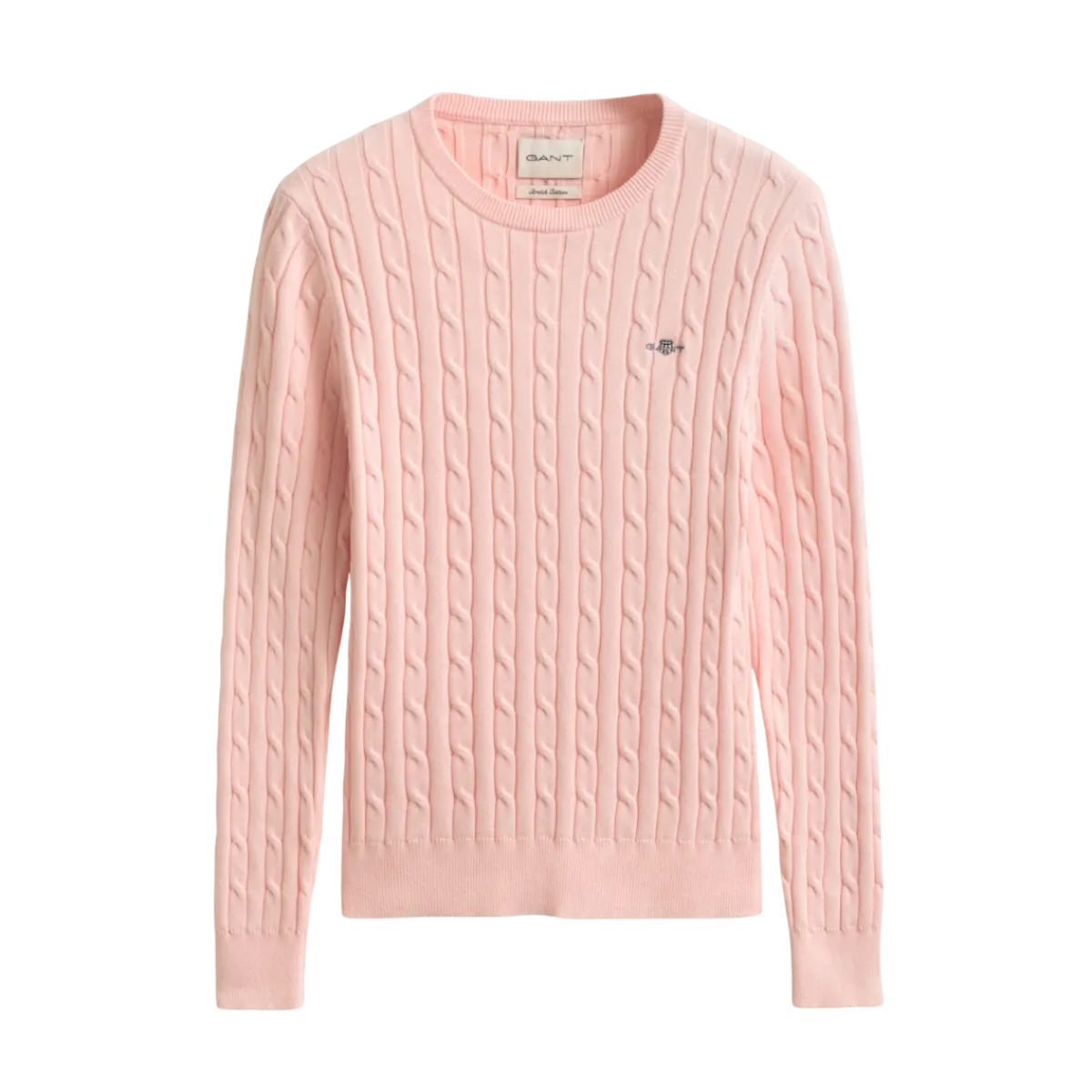 Clearance Gant tretch Cotton Cable C-Neck - 647 Apricot Pink