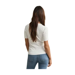 Best Gant STRETCH COTTON CABE SS C-NECK - Eggshe