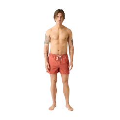 Online Knowledge Cotton Apparel Stretch Swishorts - Burnt Brick