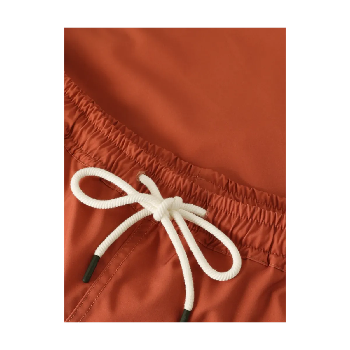 Online Knowledge Cotton Apparel Stretch Swishorts - Burnt Brick