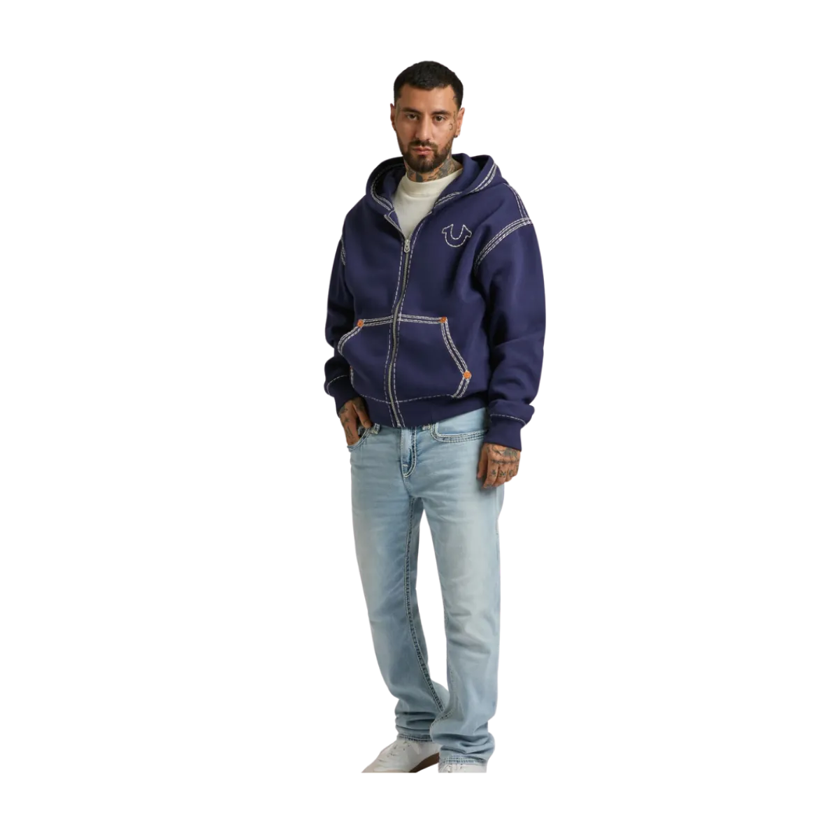 Sale True Religion uper Boxy Zip Up Hoodie - Ecipe