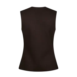Outlet Neo Noir Sway Smooth Knit Waistcoat - Dark brown
