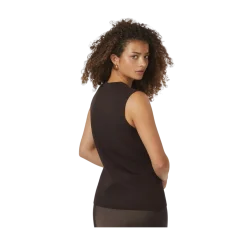 Outlet Neo Noir Sway Smooth Knit Waistcoat - Dark brown