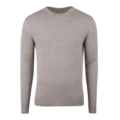 Hot Stenströms weater Knitted Ribbed Linen / erino Wool - Light Brown