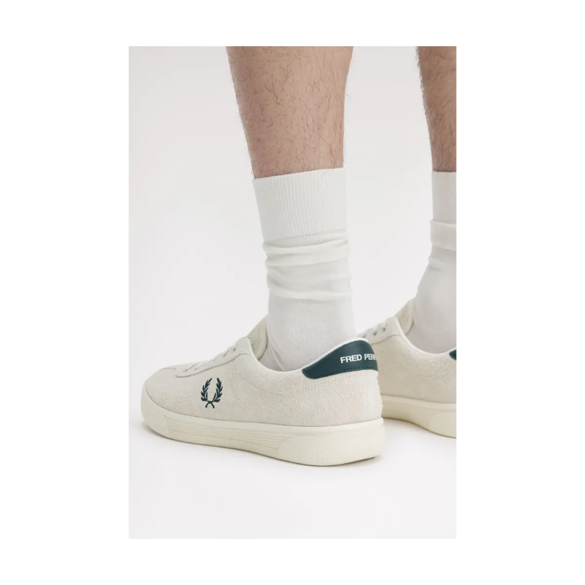Discount Fred Perry Tennis Shoe Suede - Ecru