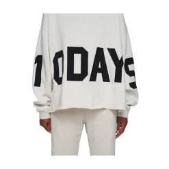 Best 10DAYS The tatement Logo hoodie - oft white melee