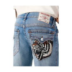 True Religion Tiger Embro Ricky Big T Flap - JMAM Gold Arcade Medium Wash_