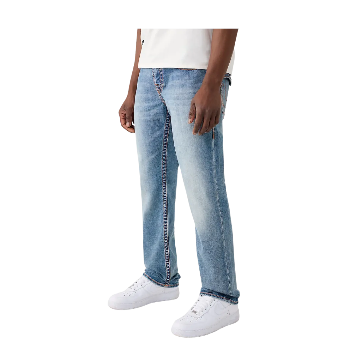 True Religion Tiger Embro Ricky Big T Flap - JMAM Gold Arcade Medium Wash_