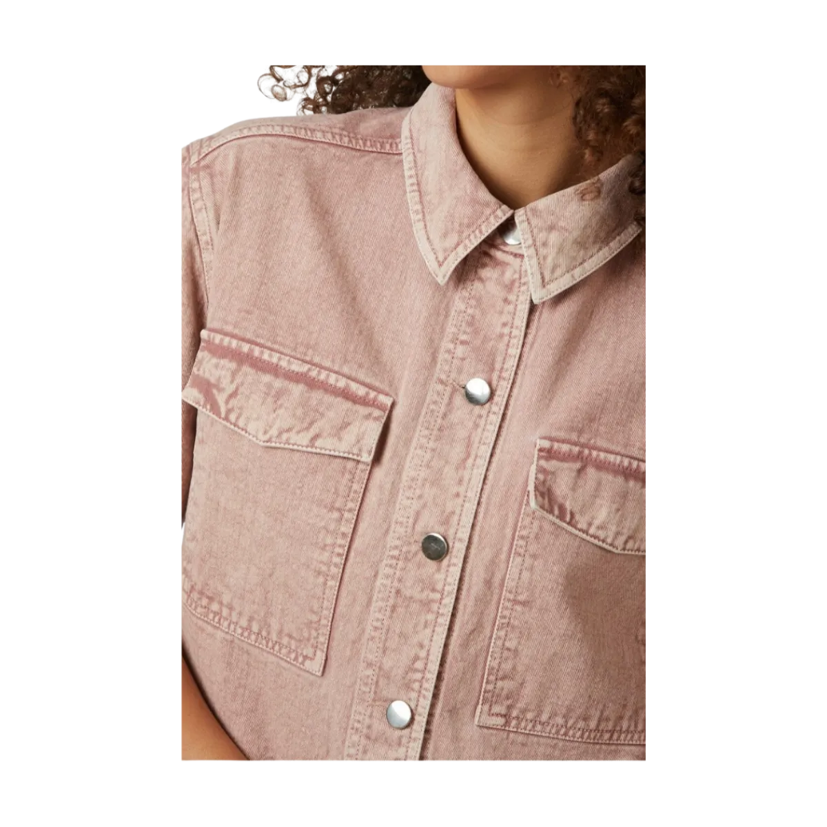 Online Neo Noir Tiki Solid Shirt - Pink