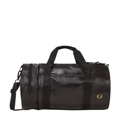 Fred Perry Tonal Classic Barrel Bag - Black/Gold