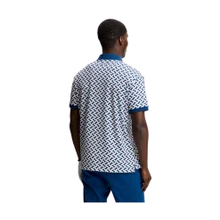 Hot J.Lindeberg Tour Tech Print Polo - Ladder Etate White