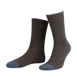 Clearance Amanda Christensen True Dot Ankle Sock - Brown Melange/DK Blue Melange