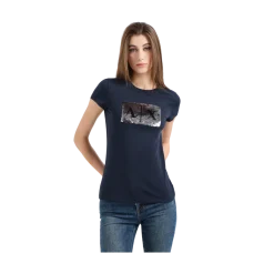 New Armani Exchange T-hirt - Navy/ilver