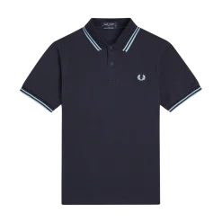 Sale Fred Perry Twin Tipped FP Shirt - Navy