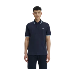 Sale Fred Perry Twin Tipped FP Shirt - Navy