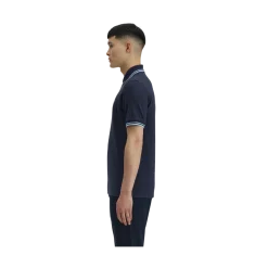 Sale Fred Perry Twin Tipped FP Shirt - Navy