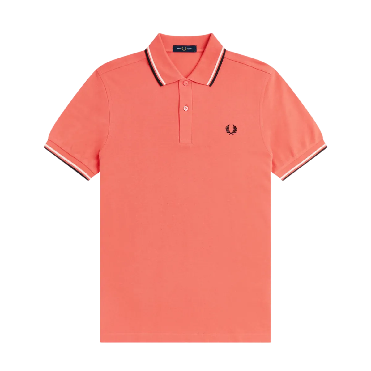 Hot Fred Perry Twin Tipped FP hirt - trawberry Crea / Ecru / Blac