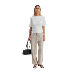 New Second Female Ulina Drape Tee - 1001 White