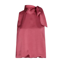 Outlet Neo Noir Veda Heavy Sateen Top - Cherry Pink