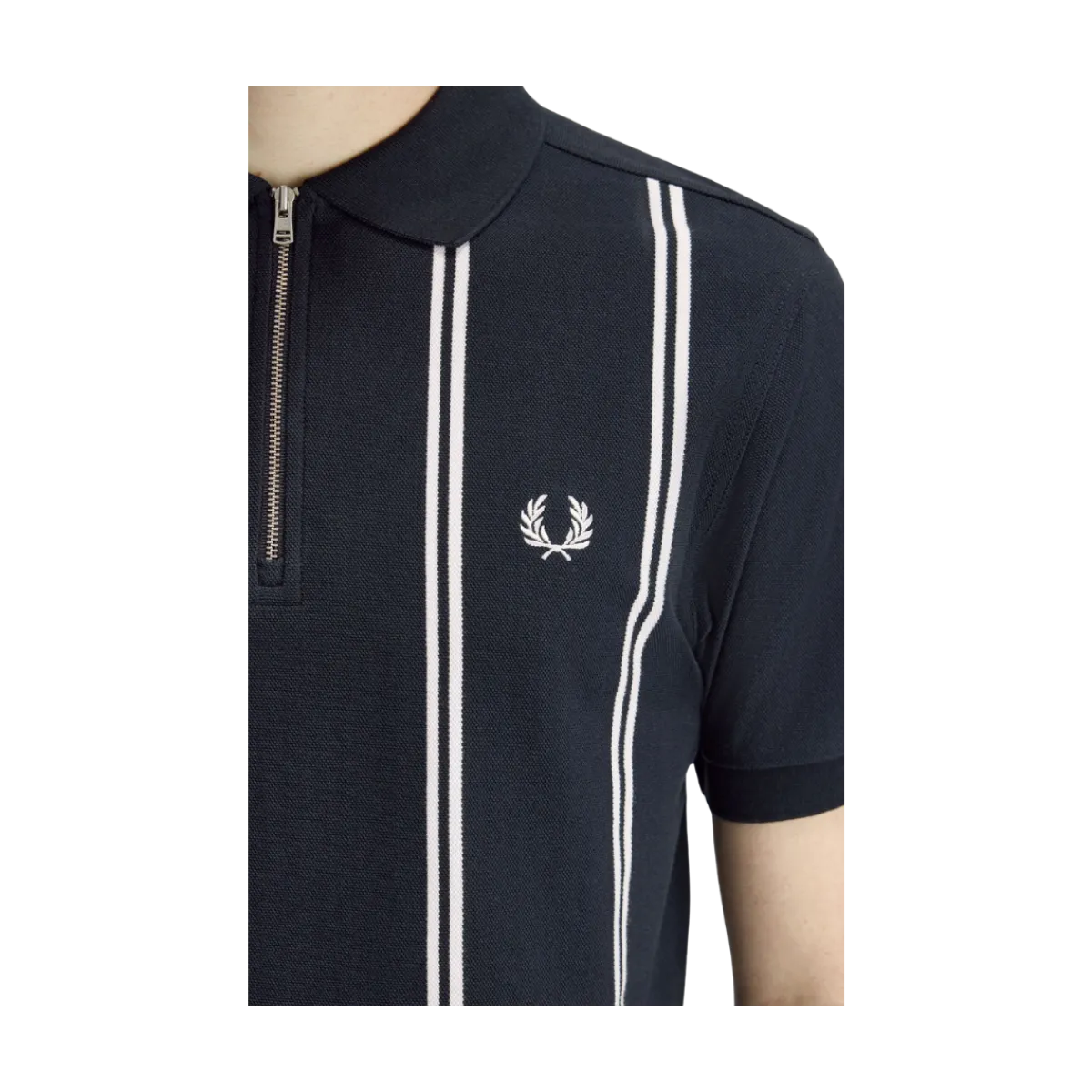 Discount Fred Perry Vertical tripe Polo - Navy