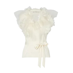 Discount Ida Sjöstedt Viola Top - CREAM WHITE