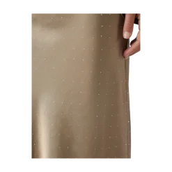 Online Neo Noir Viso Heavy Sateen Bedaz Skirt - Dark Taupe